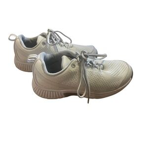 Orthofeet Womens Orthotic Comfort Lace Up Sneakers White Size 8 M Knit Walking